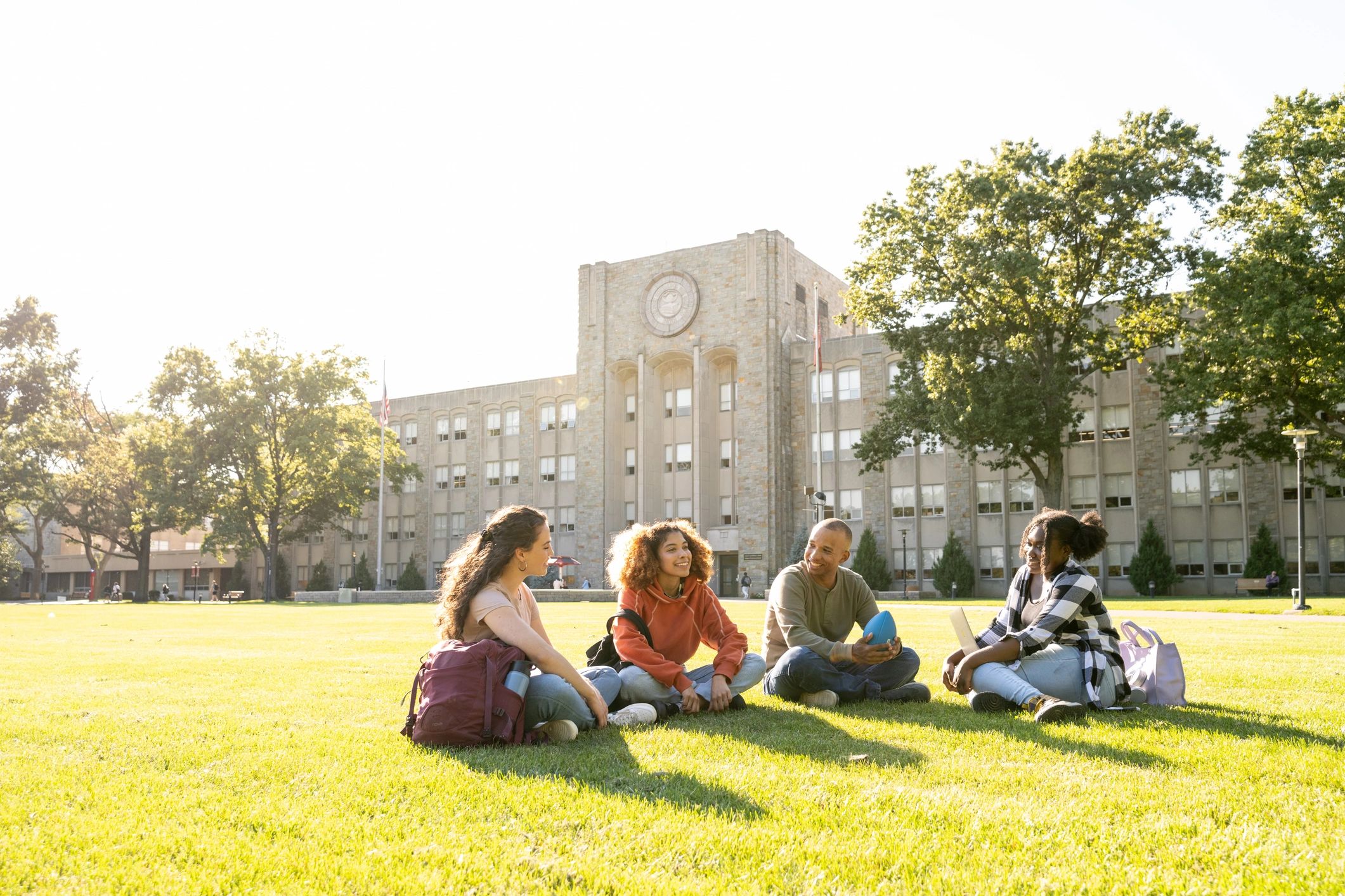 University students gathered on campus